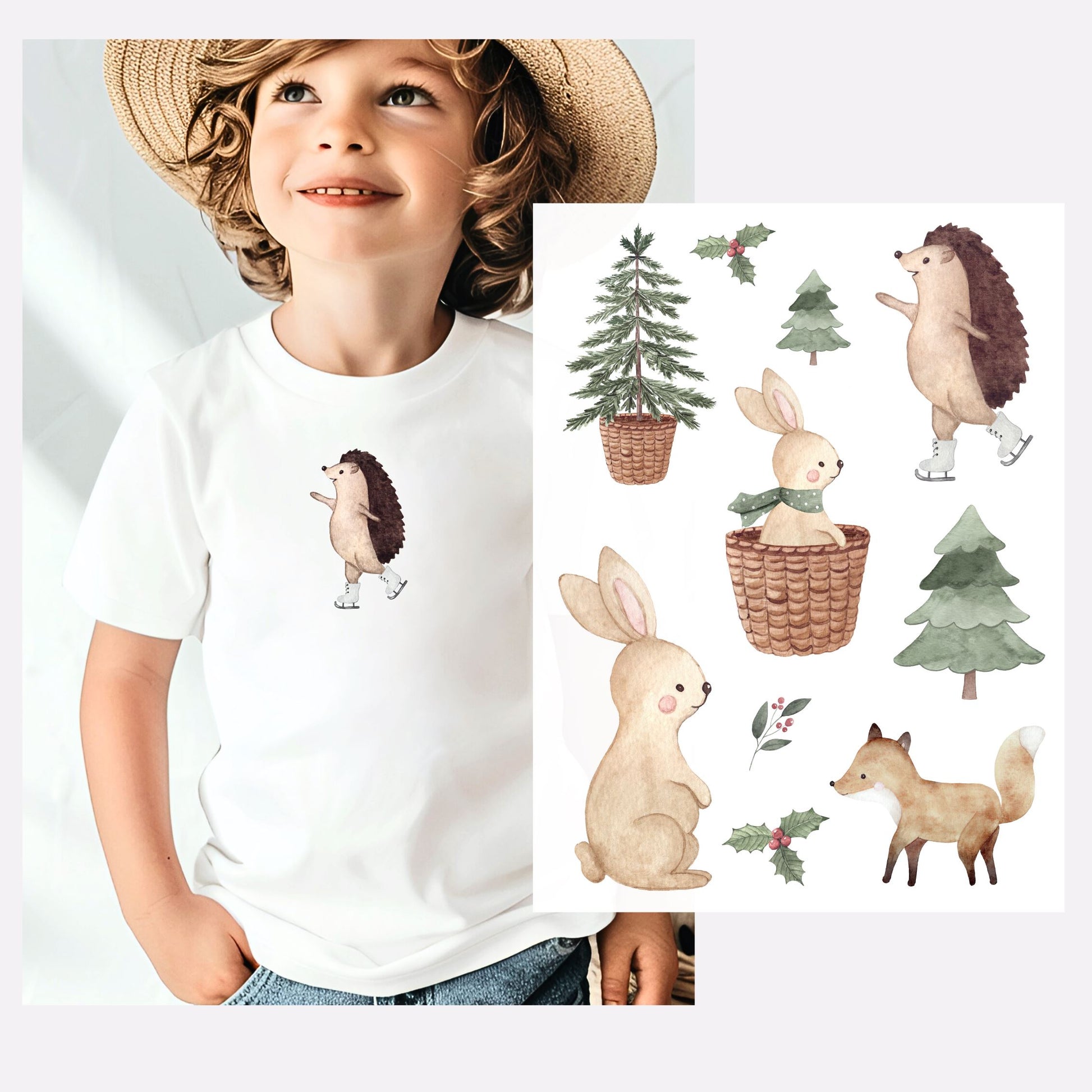 Bügelbilder Igel Hase Fuchs Tannenbäume Eternity 