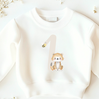 Bügelbild Geburtstag personalisiert – Tier & Zahl nach Wunsch Kinder