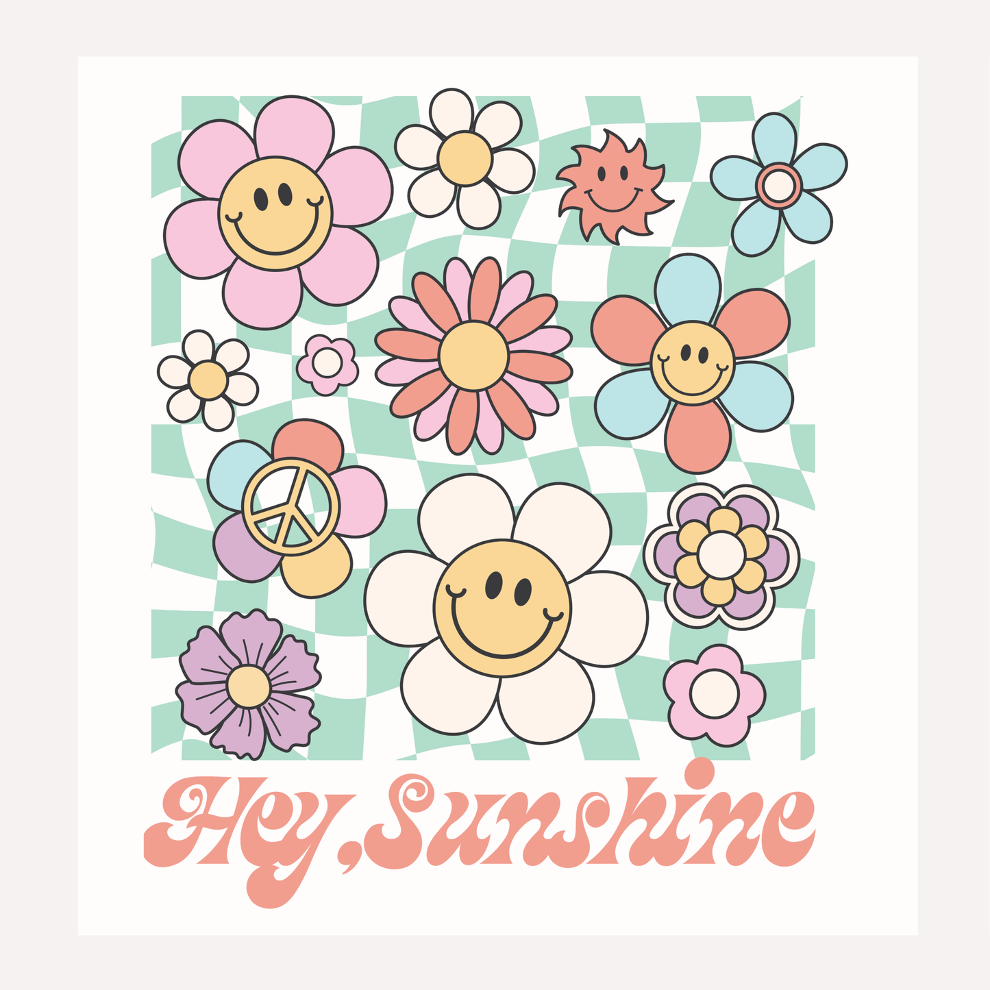 Bügelbild Hey Sunshine Aloha Retro