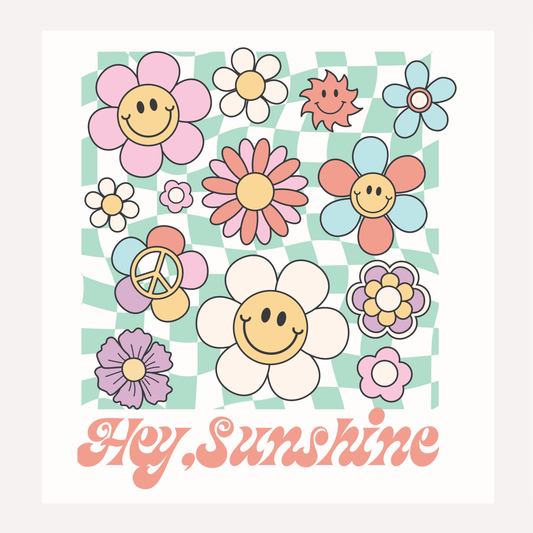 Bügelbild Hey Sunshine Aloha Retro